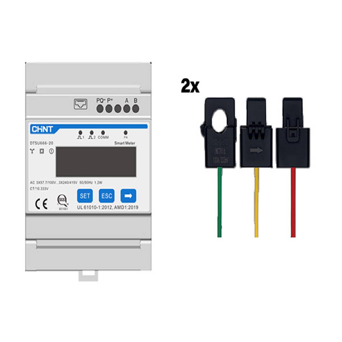 Sungrow Smart Meter DTSU666-20 mit 2 CT Sets 250A 3-phasig, indirekte Messung