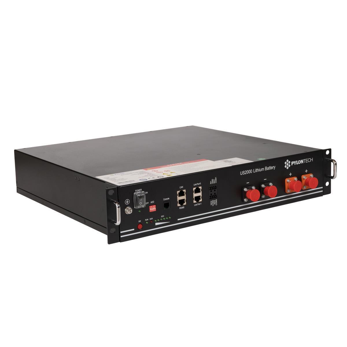Pylontech 2,4 kWh Solarspeicher Lithium LiFePO4 inkl. Kabel und BMS und Rack 