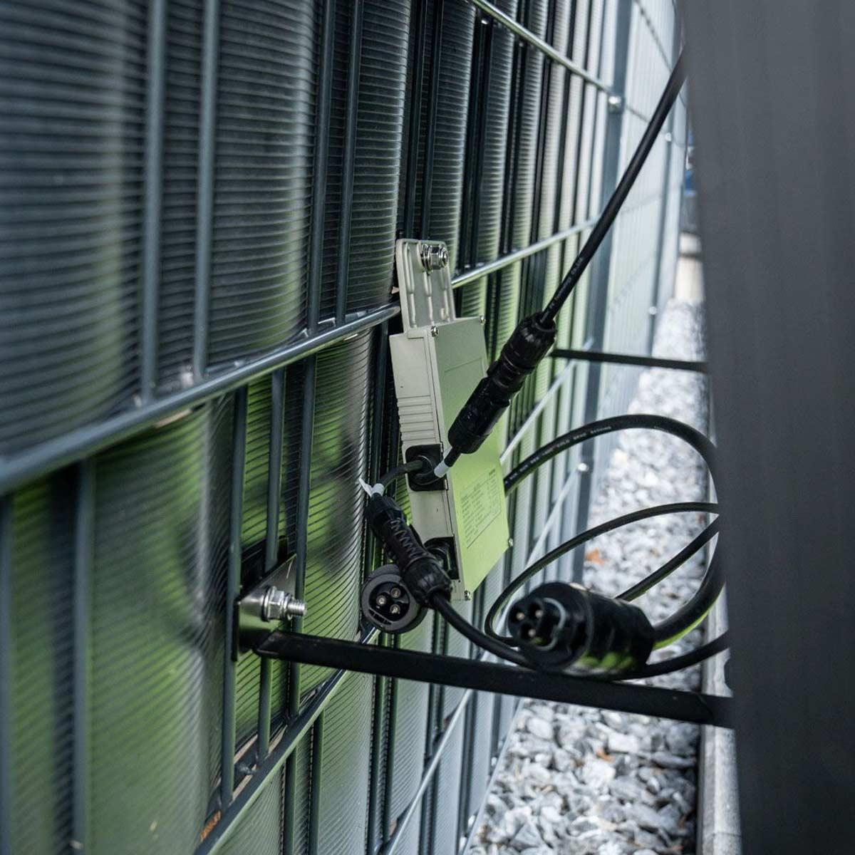 400W PV-Zaun Anlage inkl. Halterung angewinkelt