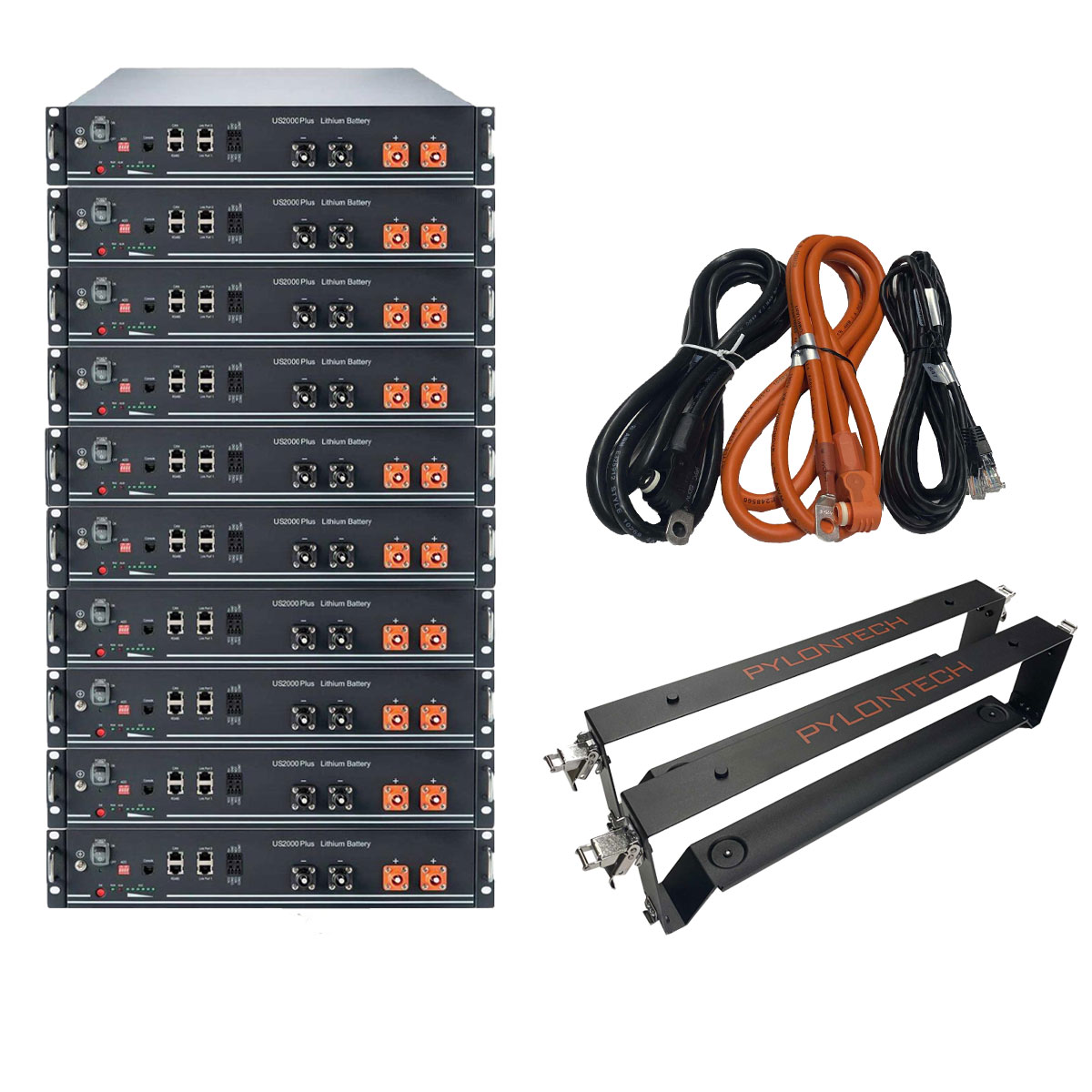 Pylontech 24 kWh Solarspeicher Lithium LiFePO4 inkl. Kabel, Halterung und BMS