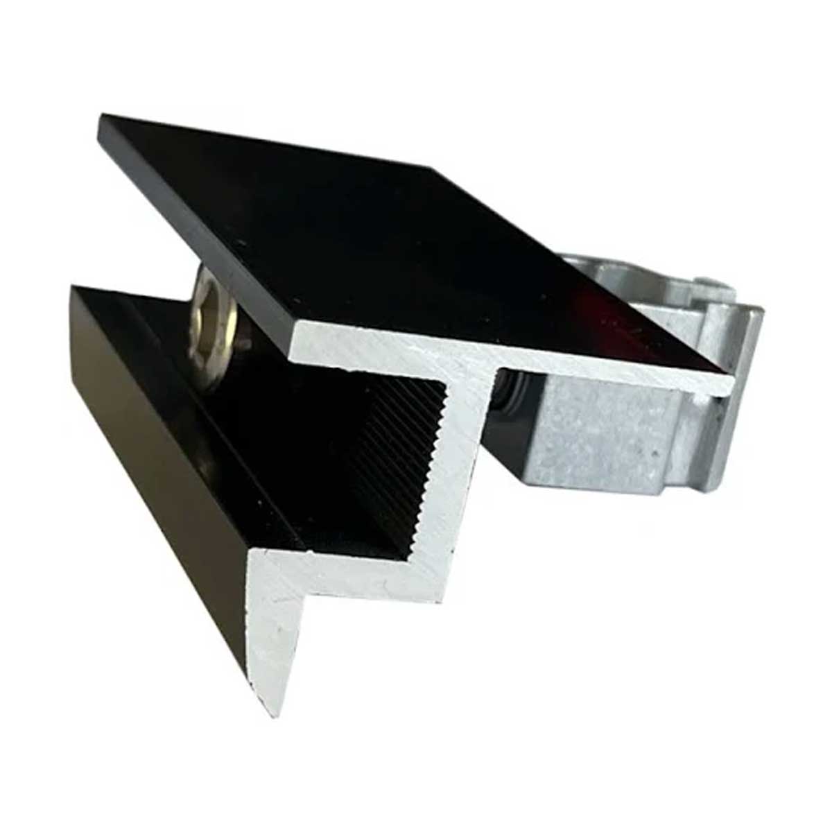 Endklemme mit Klick-System (schwarz, eloxiert), 35mm