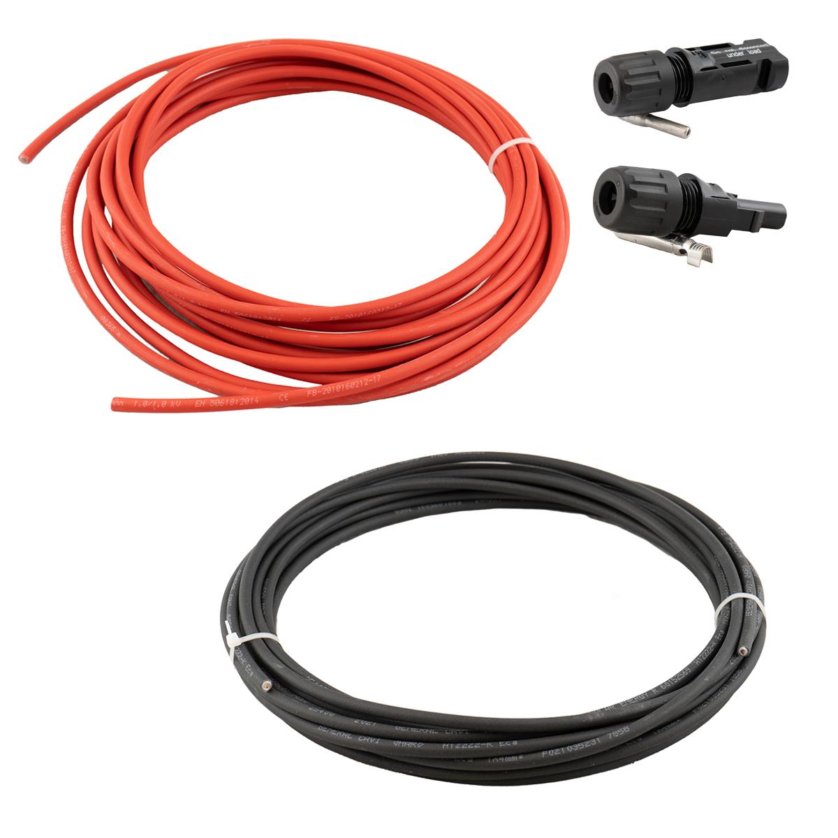 50m Solarkabel mit 2x Solar-Kupplungsstecker und 2x Solar-Kupplungsbuchse