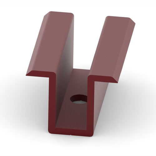 FuturaSun Mittelklemme Rot (RAL 3005) 30mm 1 Packung = 10 Klemmen