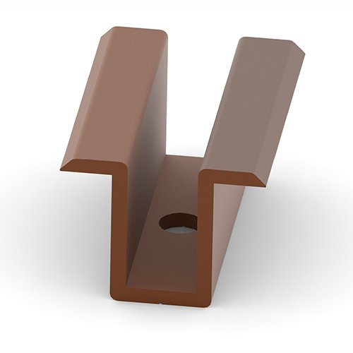 FuturaSun Mittelklemme Orange-Terracotta (RAL 8007) 30mm 1 Packung = 10 Klemmen