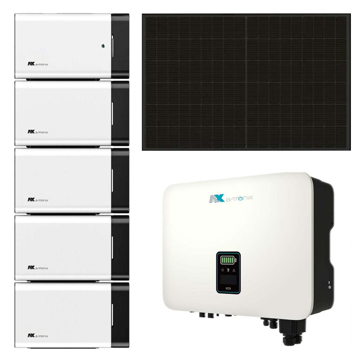 a-TroniX 8kWp PV Komplettanlage mit Glas Glas Modulen und 9,2kWh Speicher