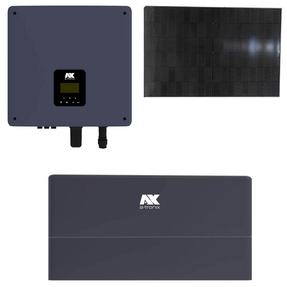 a-TroniX 3kWp PV-Komplettanlage mit Glas Glas Modulen und 5,76kWh Speicher