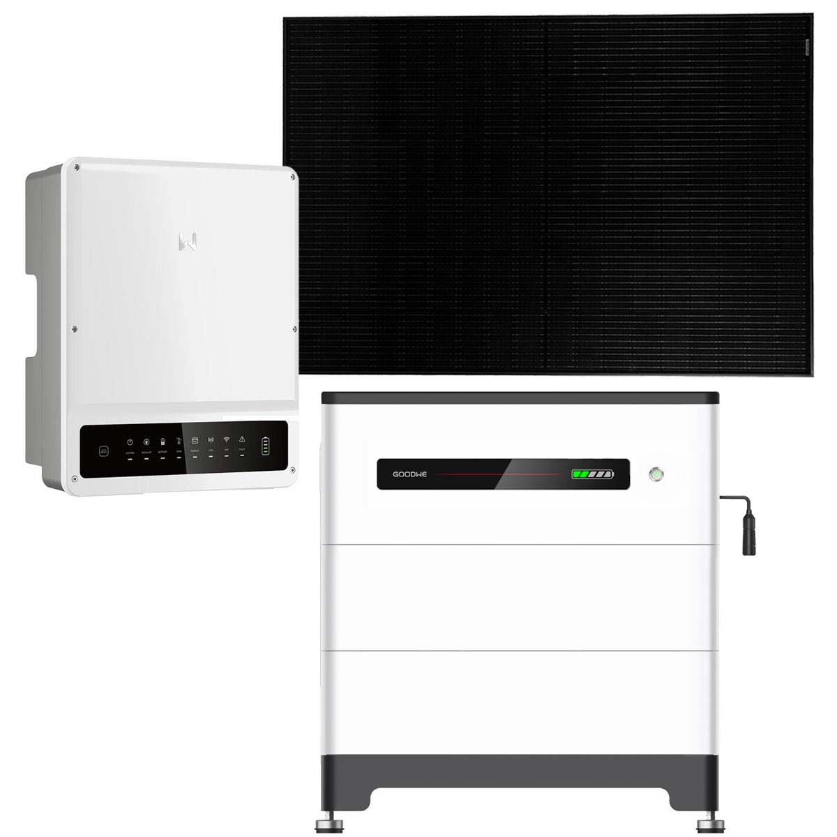 GoodWe 10kWp PV Komplettanlage mit Glas Glas Modulen und 6,6kWh Speicher