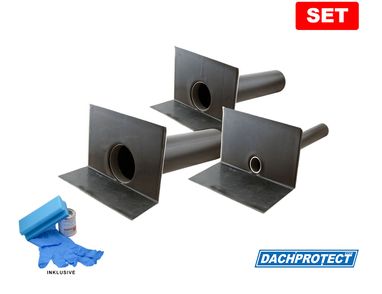 SET: DACHPROTECT Garantie-Seitenablauf (DN 50 - 125)