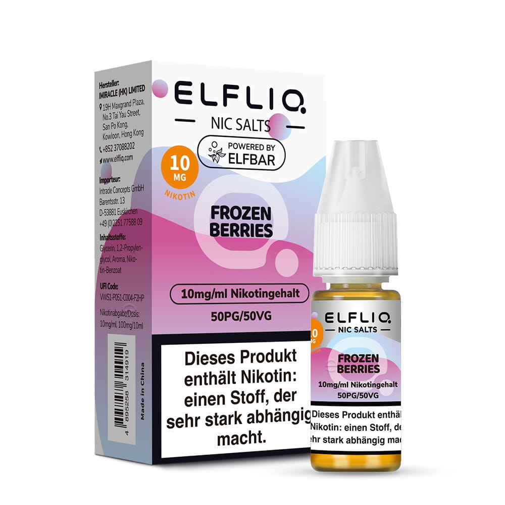 ELFBAR ELFLIQ Frozen Berries Nikotinsalz Liquid 10ml 20mg Nikotin
