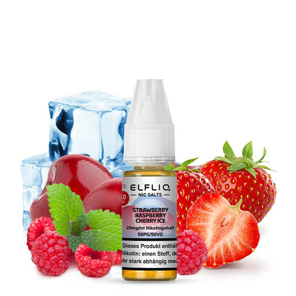 ELFBAR Liquid Strawberry Raspberry Cherry Ice ELFLIQ Nikotinsalz Liquid 10ml ELFBAR Liquid Strawberry Raspberry Cherry Ice ELFLIQ Nikotinsalz Liquid 10ml