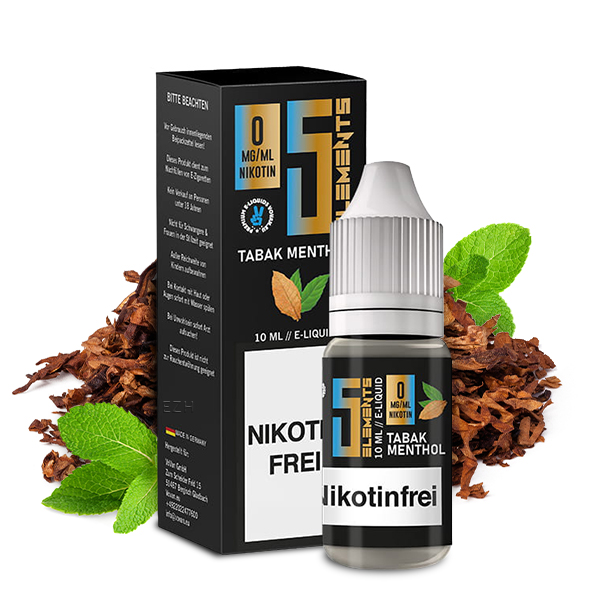 5Elements 10ml Liquid Tabak Menthol 5Elements 10ml Liquid Tabak Menthol