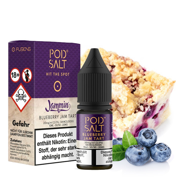 Pod Salt - Blueberry Jam Tart 20mg Nikotinsalz Liquid Pod Salt - Blueberry Jam Tart 20mg Nikotinsalz Liquid