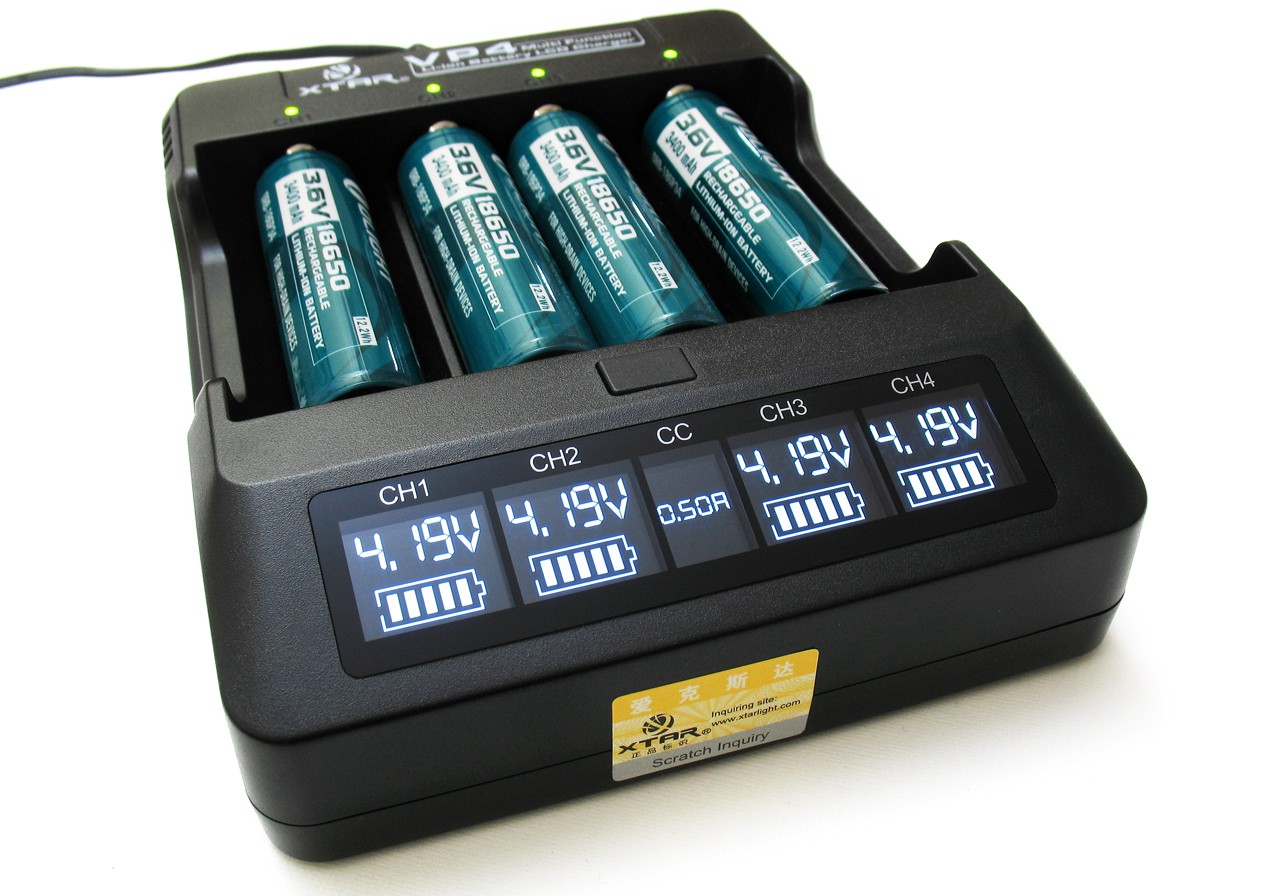 XTAR VP4 Ladegerät für Li-Ion-Akkus XTAR VP4 Ladegerät für Li-Ion-Akkus