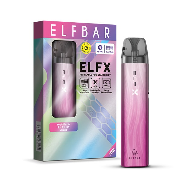 Elfbar ELFX Pod Kit 1000mAh silber-pink Elfbar ELFX Pod Kit 1000mAh silber-pink