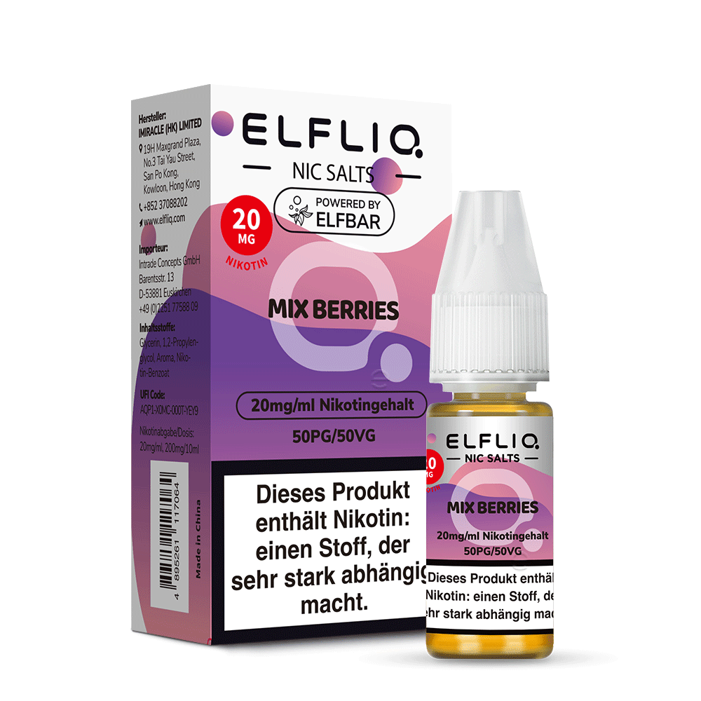 ELFBAR ELFLIQ Mix Berries Nikotinsalz Liquid 10ml 20mg Nikotin