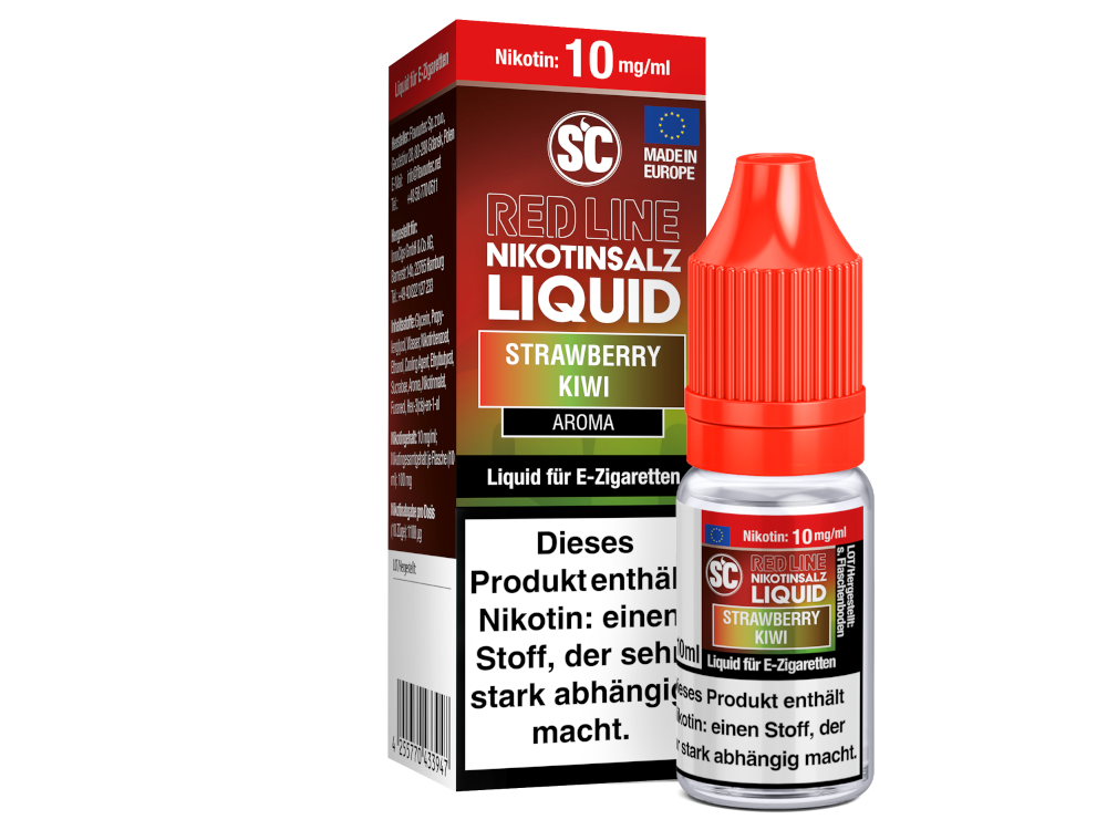 SC - Red Line - Strawberry Kiwi - Nikotinsalz Liquid SC - Red Line - Strawberry Kiwi - Nikotinsalz Liquid 10mg Nikotin