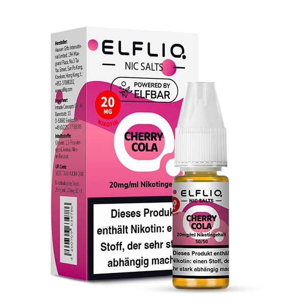 ELFBAR Liquid Cherry Cola ELFLIQ Nikotinsalz Liquid 10ml ELFBAR Liquid Cherry Cola ELFLIQ Nikotinsalz Liquid 10ml