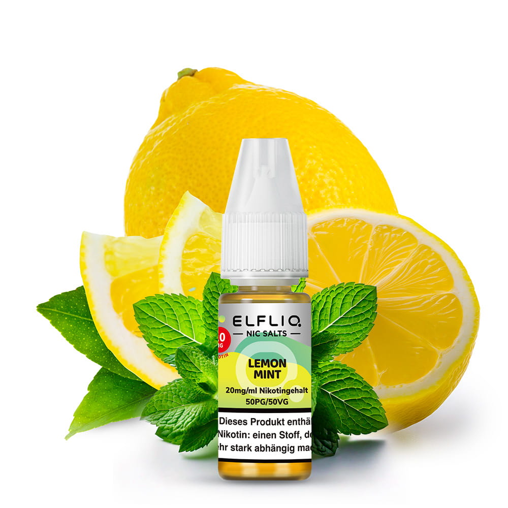 ELFBAR ELFLIQ Lemon Mint Nikotinsalz Liquid 10ml 10mg Nikotin