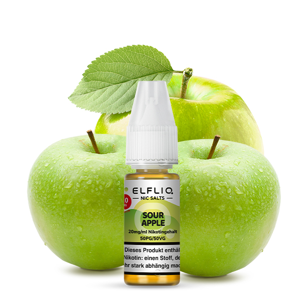 ELFBAR Liquid Sour Apple ELFLIQ Nikotinsalz Liquid 10ml ELFBAR Liquid Sour Apple ELFLIQ Nikotinsalz Liquid 10ml
