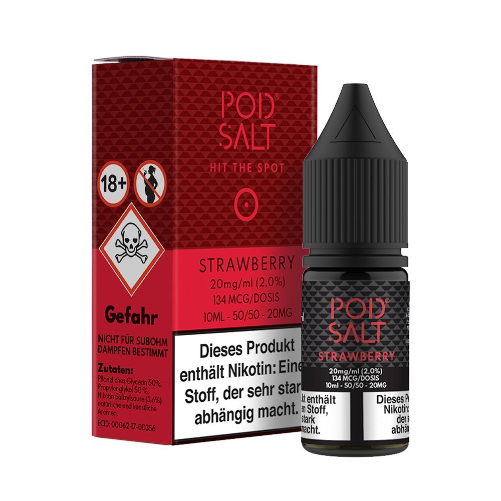 Pod Salt - Strawberry 20mg Nikotinsalz Liquid Pod Salt - Strawberry 20mg Nikotinsalz Liquid