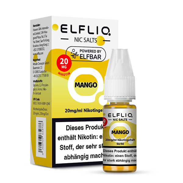 ELFBAR Liquid Mango ELFLIQ Nikotinsalz Liquid 10ml ELFBAR Liquid Mango ELFLIQ Nikotinsalz Liquid 10ml