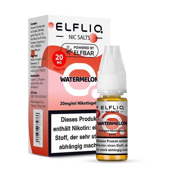 ELFBAR Liquid Watermelon ELFLIQ Nikotinsalz Liquid 10ml ELFBAR Liquid Watermelon ELFLIQ Nikotinsalz Liquid 10ml