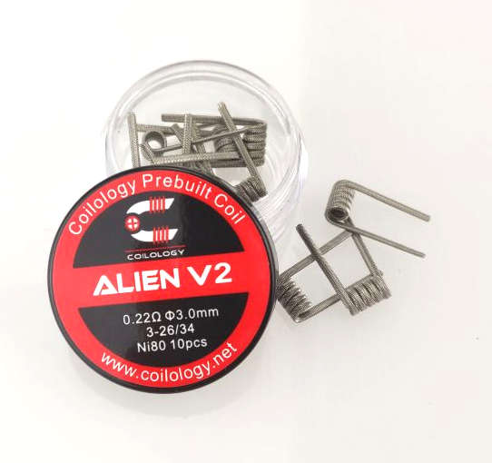 Coilology - Alien V2 Coils aus Ni80 Draht 0,22 Ohm
