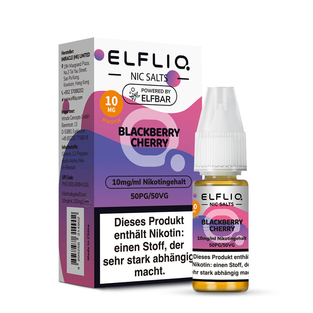 ELFBAR ELFLIQ Blackberry Cherry Nikotinsalz Liquid 10ml 20mg Nikotin