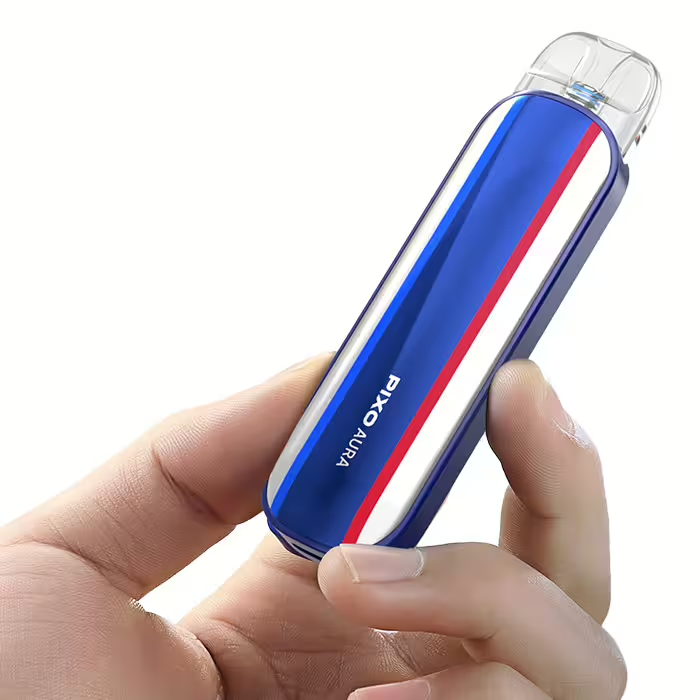 ASPIRE Pixo Aura in der Hand Aspire - Pixo Aura E-Zigaretten Set speed-blau
