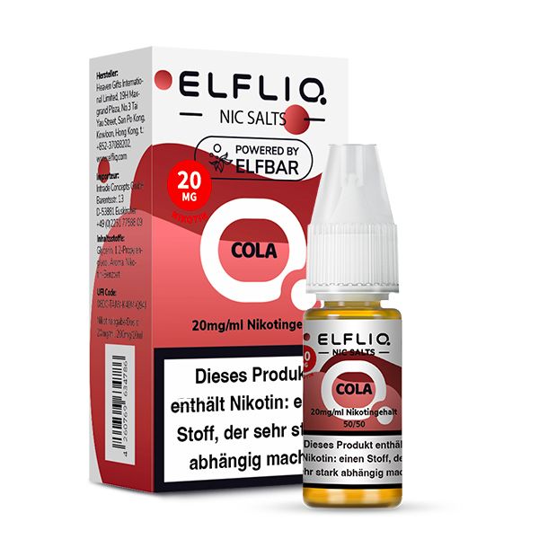 ELFBAR Liquid Cola ELFLIQ Nikotinsalz Liquid 10ml ELFBAR Liquid Cola ELFLIQ Nikotinsalz Liquid 10ml
