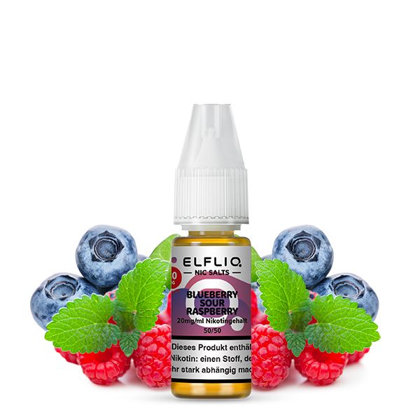 ELFBAR ELFLIQ Blueberry Sour Raspberry Nikotinsalz Liquid 10ml ELFBAR ELFLIQ Blueberry Sour Raspberry Nikotinsalz Liquid 10ml
