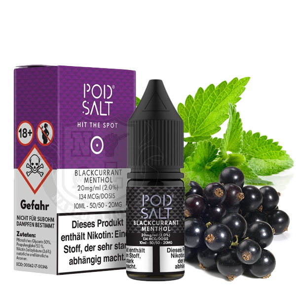 Pod Salt - Blackcurrant Menthol 20mg Nikotinsalz Liquid Pod Salt - Blackcurrant Menthol 20mg Nikotinsalz Liquid