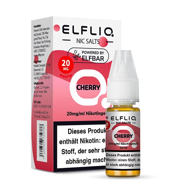 ELFBAR ELFLIQ Cherry Nikotinsalz Liquid 10ml ELFBAR ELFLIQ Cherry Nikotinsalz Liquid 10ml
