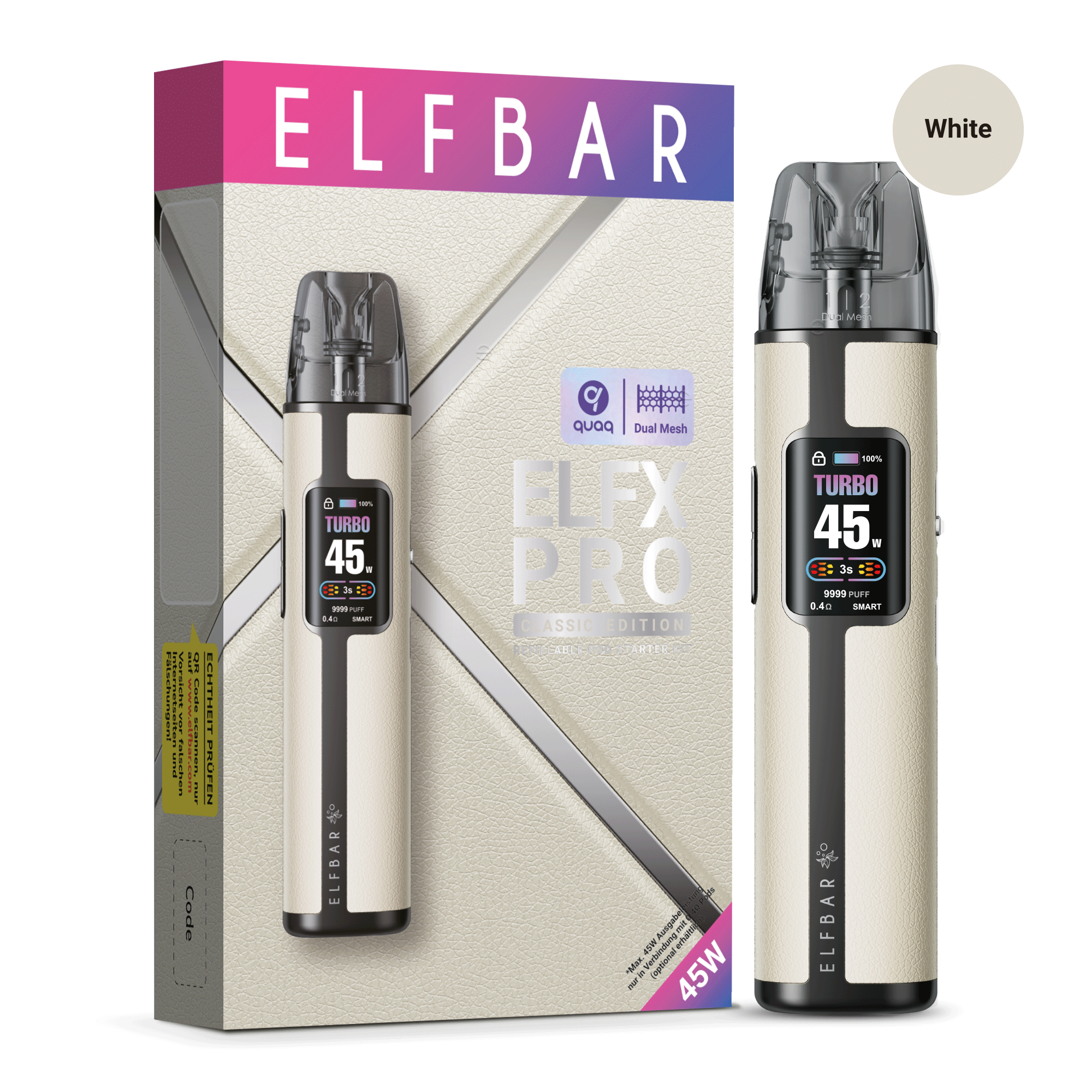 Elfbar ELFX Pro Kit 1200 mAh weiß Elfbar ELFX Pro Kit 1200 mAh weiß