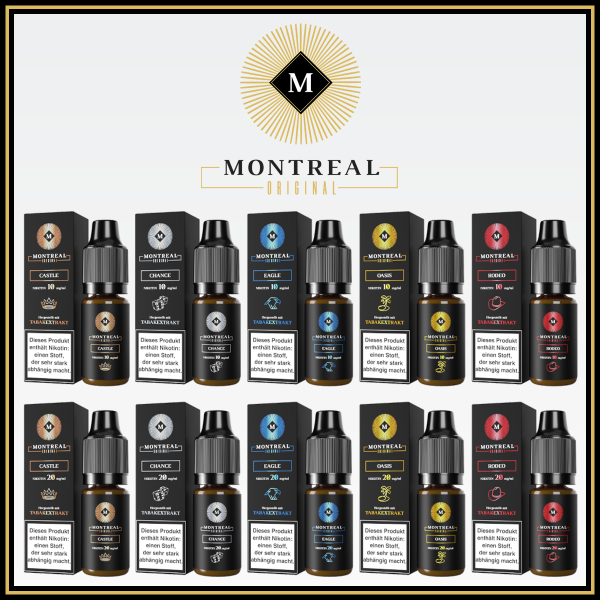 Montreal Original - Nikotinsalz Tabak Liquid 10ml 20mg Nikotin-Oasis