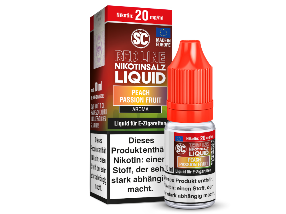 SC - Red Line - Peach Passion Fruit - Nikotinsalz Liquid SC - Red Line - Peach Passion Fruit - Nikotinsalz Liquid 20mg Nikotin