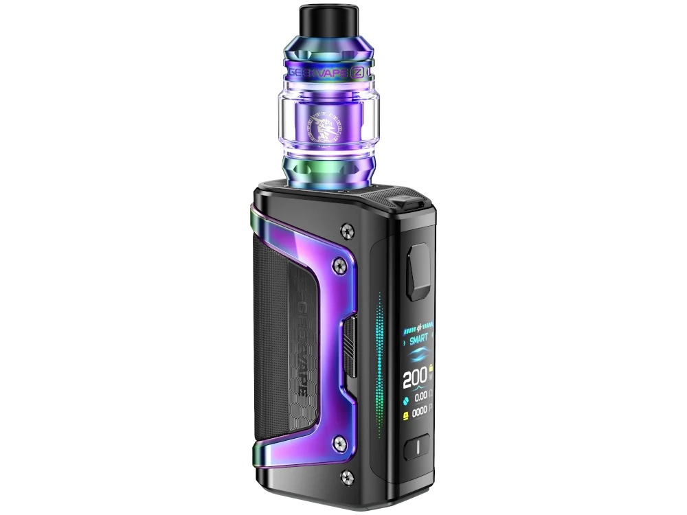 GeekVape Aegis Legend 5 E-Zigaretten-Set in Regenbogenfarben mit Z Subohm Clearomizer und großem Display