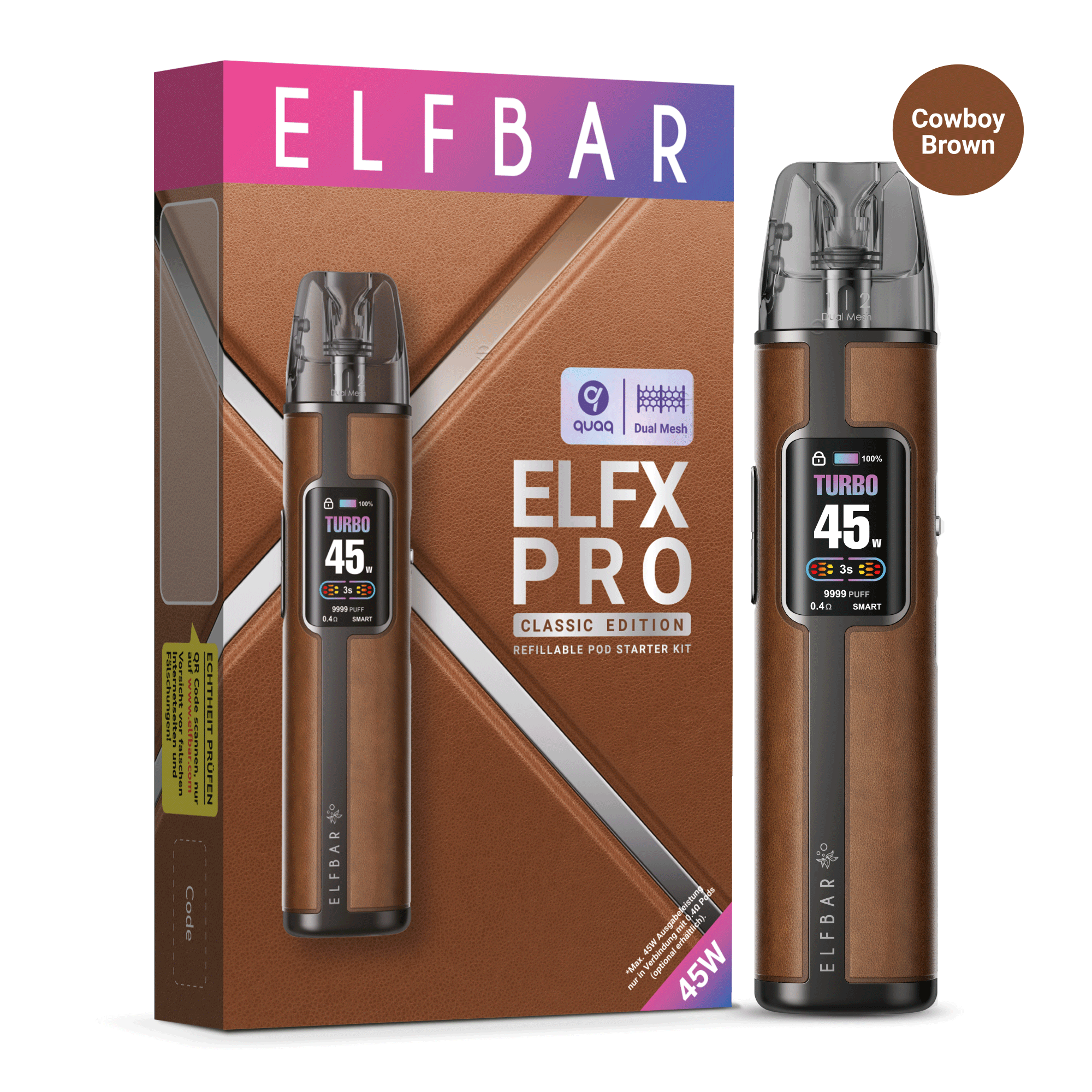 Elfbar ELFX Pro Kit 1200 mAh braun Elfbar ELFX Pro Kit 1200 mAh braun