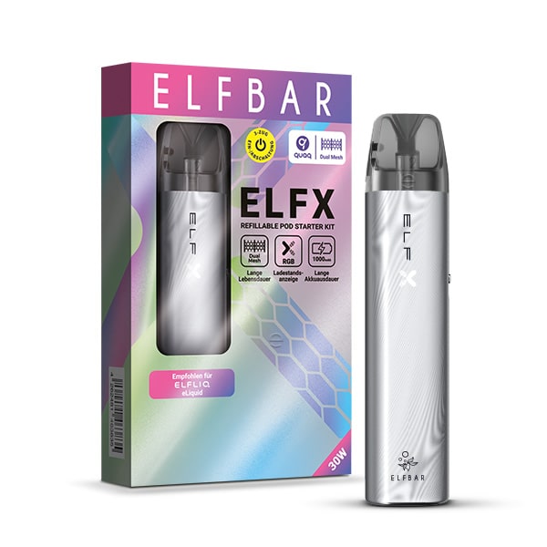 Elfbar ELFX Pod Kit 1000mAh silber Elfbar ELFX Pod Kit 1000mAh silber