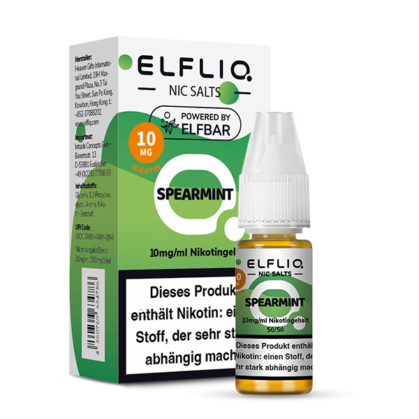 ELFBAR Liquid Spearmint ELFLIQ Nikotinsalz Liquid 10ml ELFBAR Liquid Spearmint ELFLIQ Nikotinsalz Liquid 10ml
