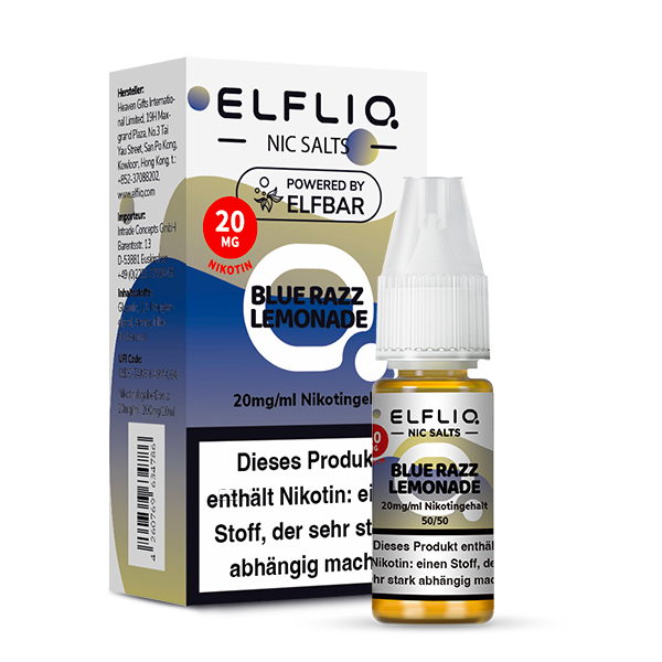 ELFBAR Liquid Blue Razz Lemonade ELFLIQ Nikotinsalz Liquid 10ml ELFBAR Liquid Blue Razz Lemonade ELFLIQ Nikotinsalz Liquid 10ml