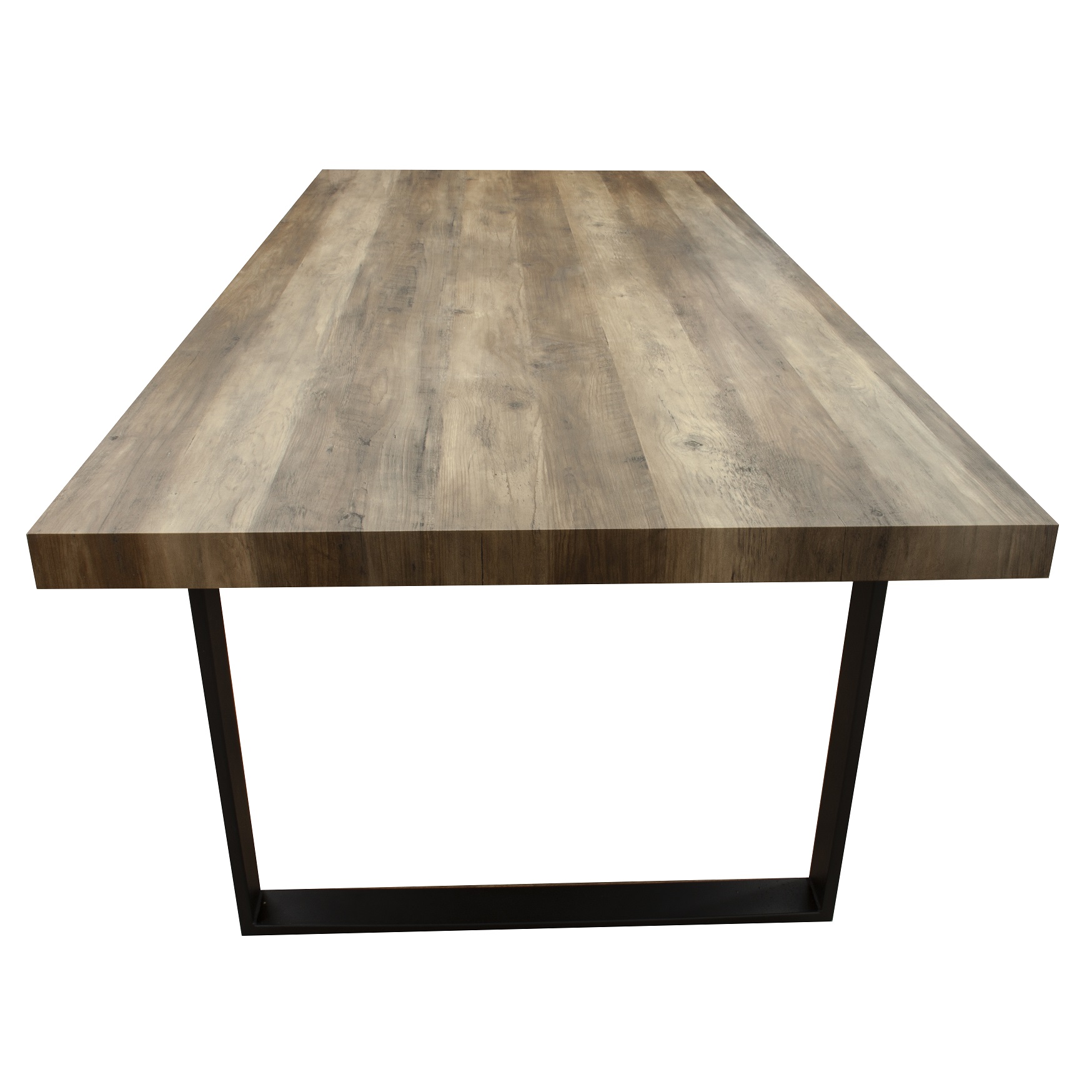 Esszimmertisch Esstisch Kufentisch Holztisch Tisch mit Massive Tischplatte und Kufen - Akazie + Schwarze Kufen