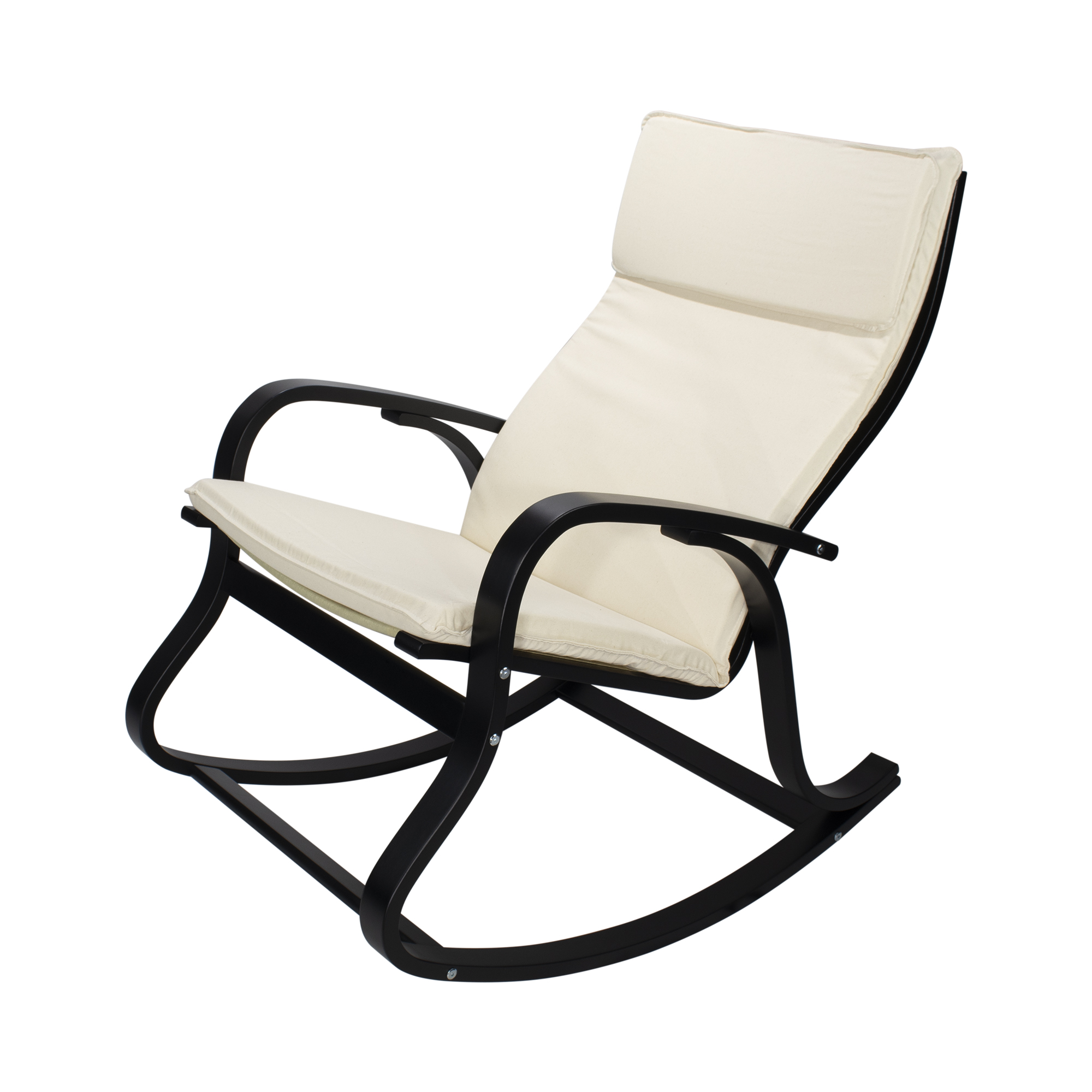 Relaxstuhl Schwingstuhl ohne Fussteil - Farbe: Naturweiß D1
