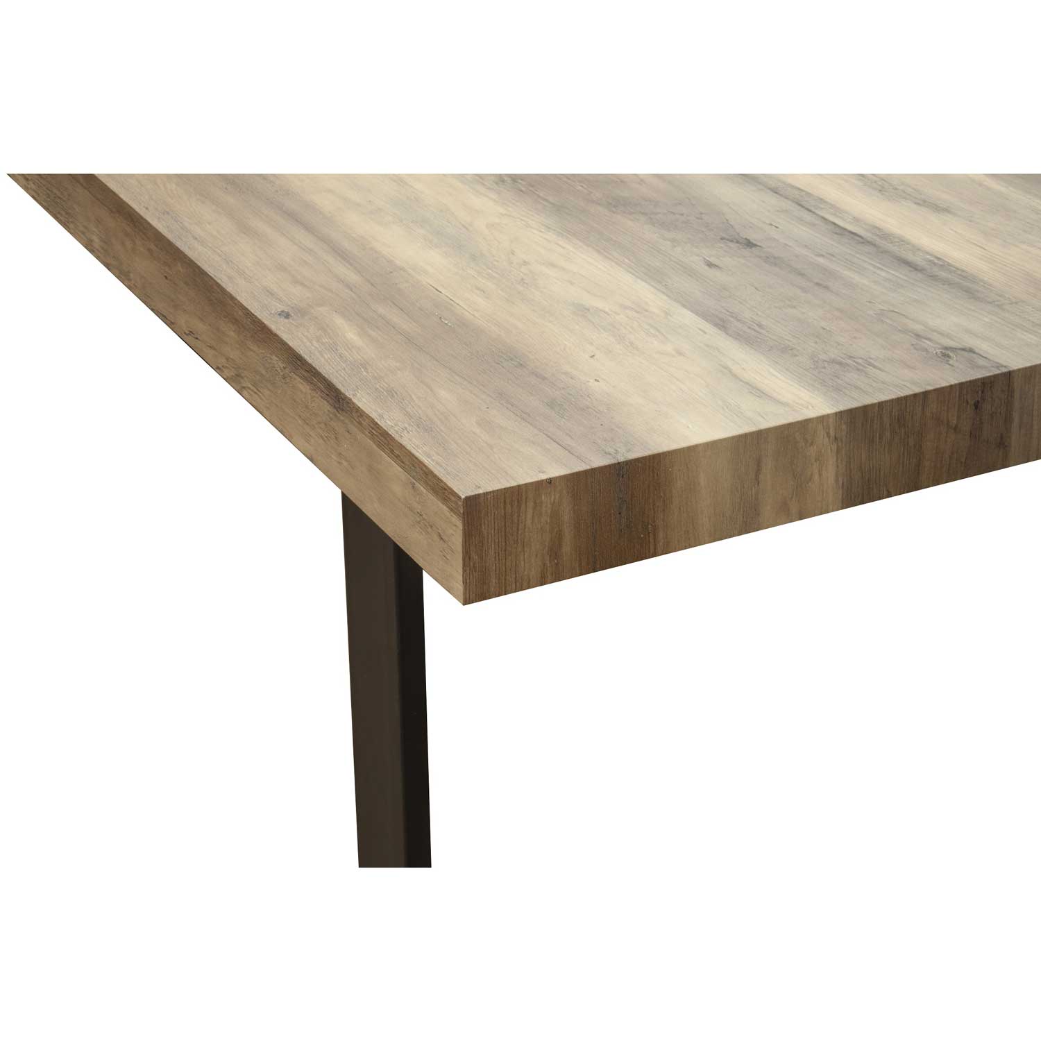 Esszimmertisch Esstisch Kufentisch Holztisch Tisch mit Massive Tischplatte und Kufen - Akazie + Schwarze Kufen