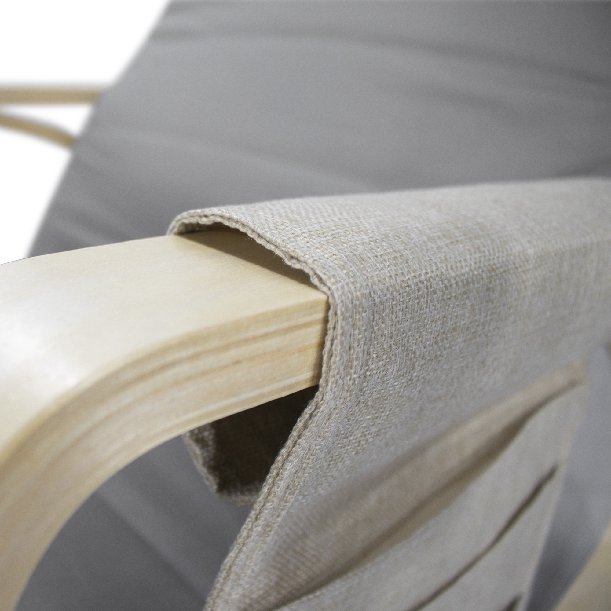 Relaxstuhl Schwingstuhl mit verstellbarem Fussteil - Farbe: Grau