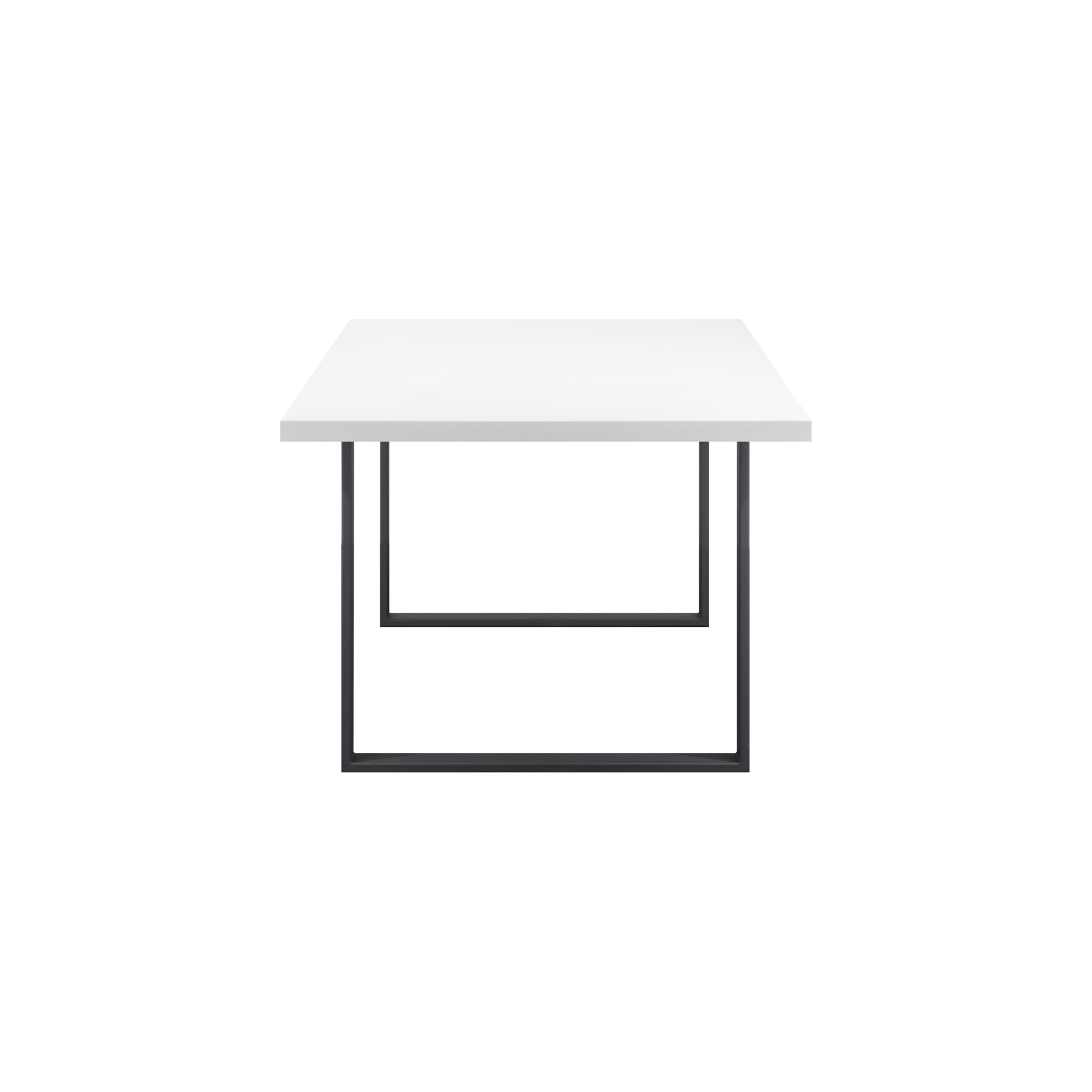 Esszimmertisch MACON Kufentisch Holztisch Esstisch - Weiß + Schwarz