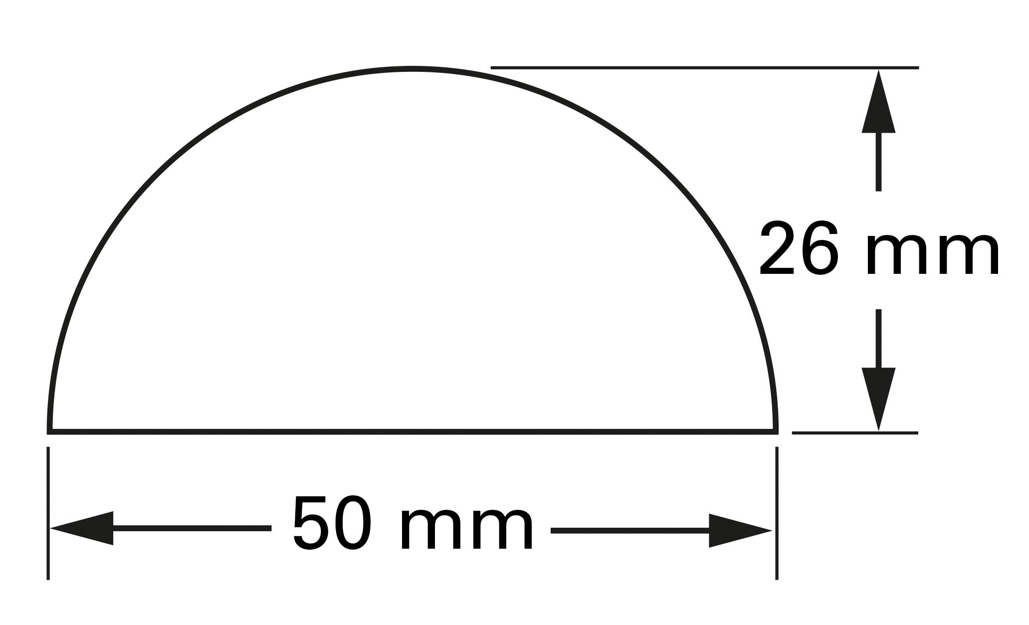 Dynavox Gerätefüße Silikon-Elastomer, 4er Set, Maße.