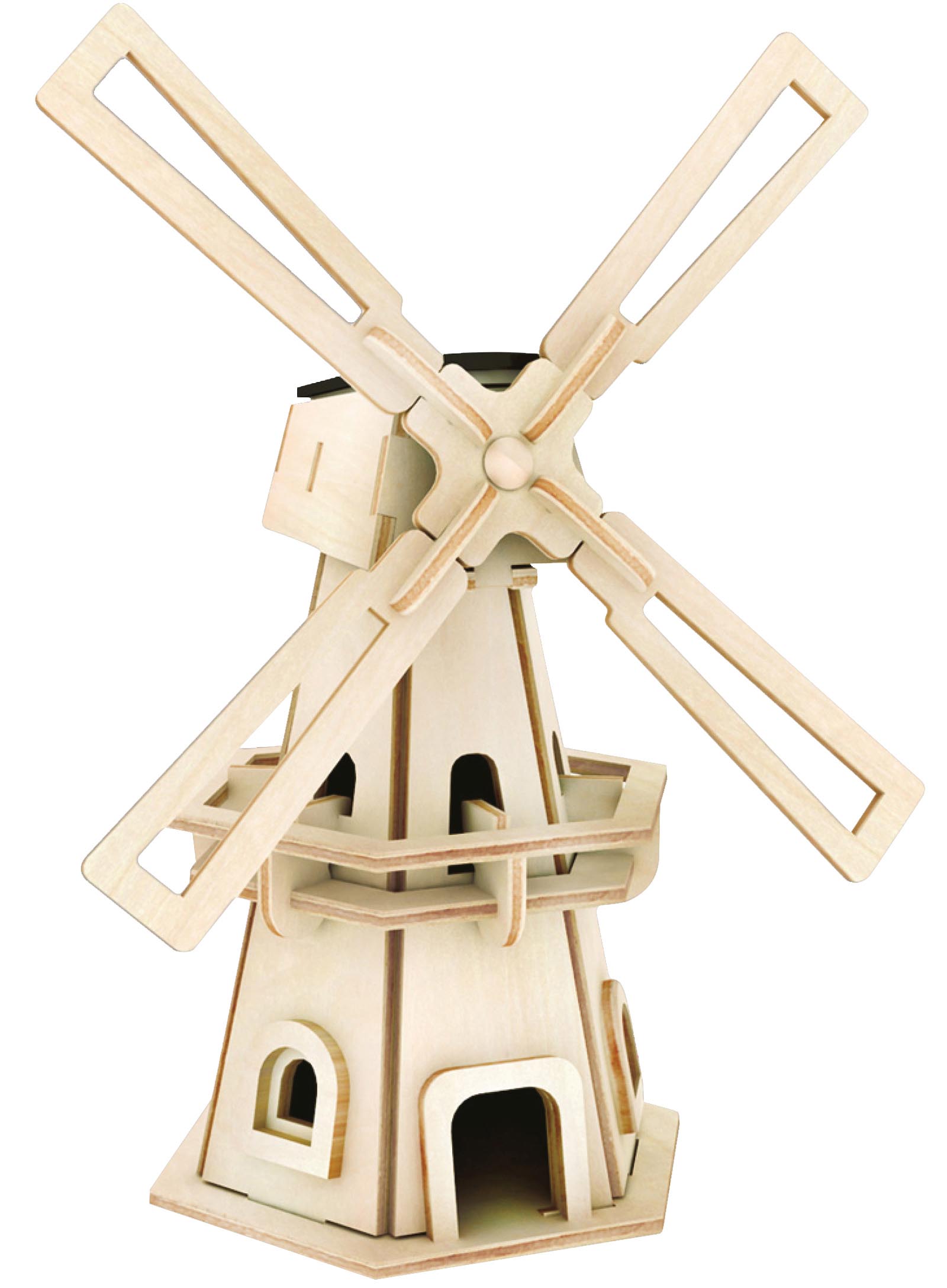 Die WIndmühle besteht aus Holz und kann individuell angemalt werden.