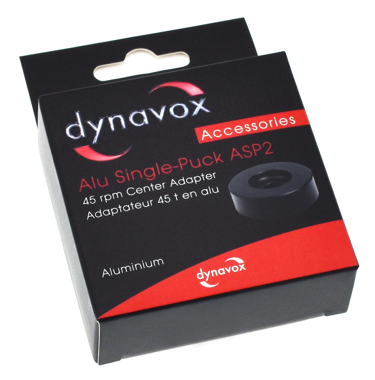 So wird der Dynavox Aluminium Single Puck geliefert.