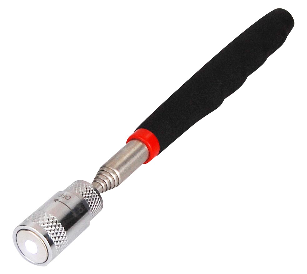 Der Magnetheber mit LED kann bis zu einer Länge von 800 mm ausgefahren werden.